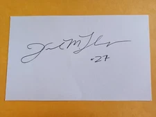 Duvol Thompson Signed Index Card - Pennsylvania Football - Penn