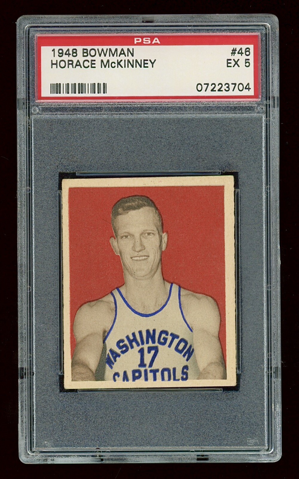 1948 Bowman Basketball Horace Bones McKinney PSA 5 Card #46 Washington Capitols