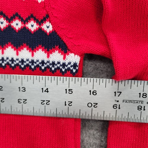 IZOD Sweater Boys XS 6/7 Red Blue Long Sleeve - Picture 7 of 8