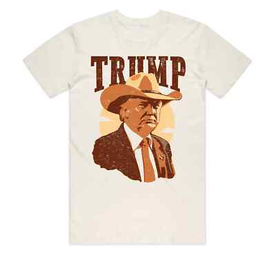 Donald Trump Cowboy T-shirt Top Funny Election Campaign 2024 Gift American Boho