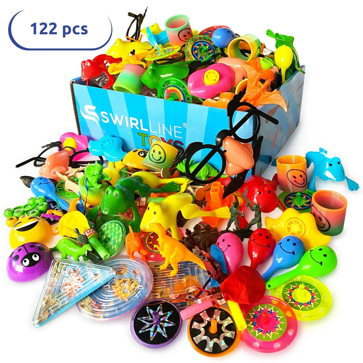 122 pcs Treasure Box Prizes for Classroom Bulk Toys Kids Birthday