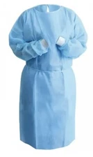 Maytex Disposable Isolation Gown Tie Back  50/pk, Blue, Fluid-Resistant #6010BC