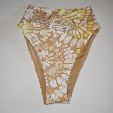 American Eagle Aerie High Cut High Waist Cheeky Bikini Bottom XX-LARGE Brown Flo