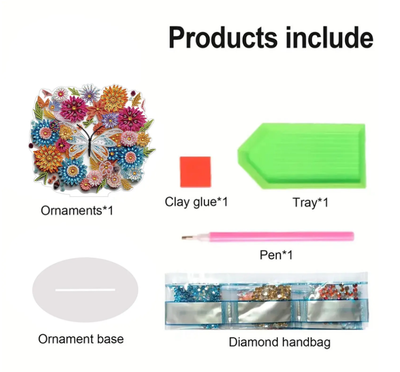 Syntego 5D DIY Diamantmalerei Set – Floraler Tischdekoration Mit Strasssteinen, Inkl. Acrylplatte & Werkzeug