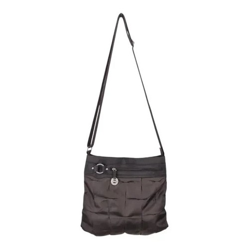 Travelon Chocolate Brown Crossbody Adjustable Purse Zipper Lancet Flashlight - Picture 2 of 9