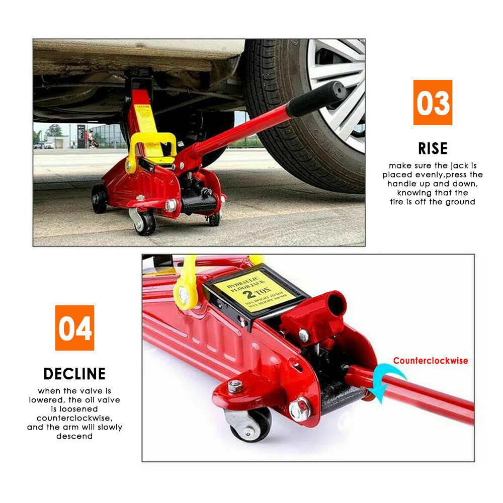 2 Ton Portable Floor Jack Vehicle Car Garage Auto Small Hydraulic Lift