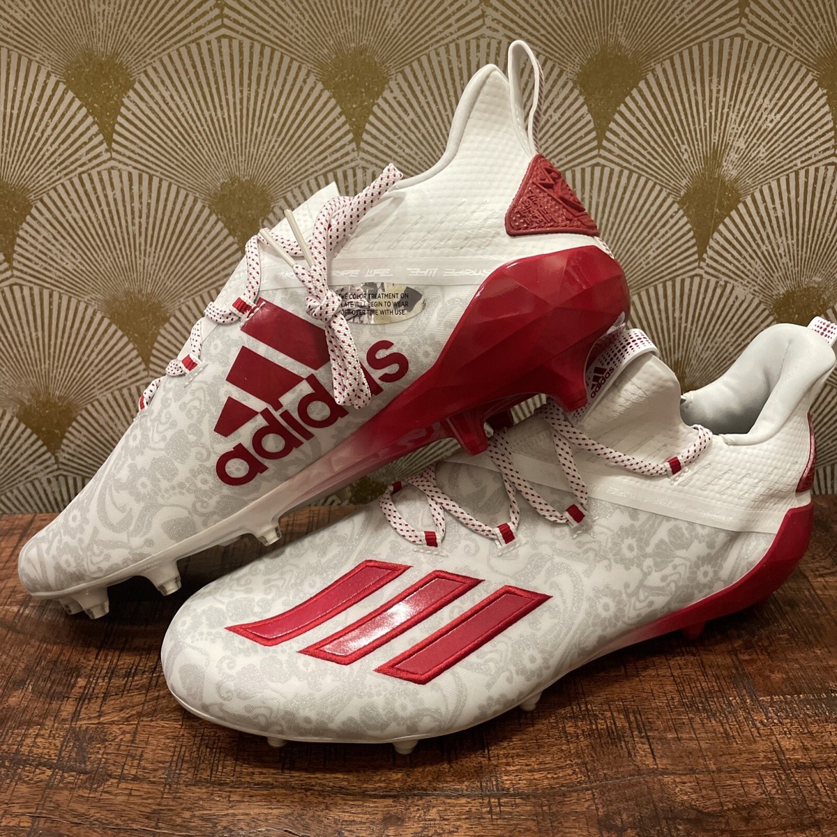 Adidas Adizero Reign Young King Football Shoes FU6708 Floral RED