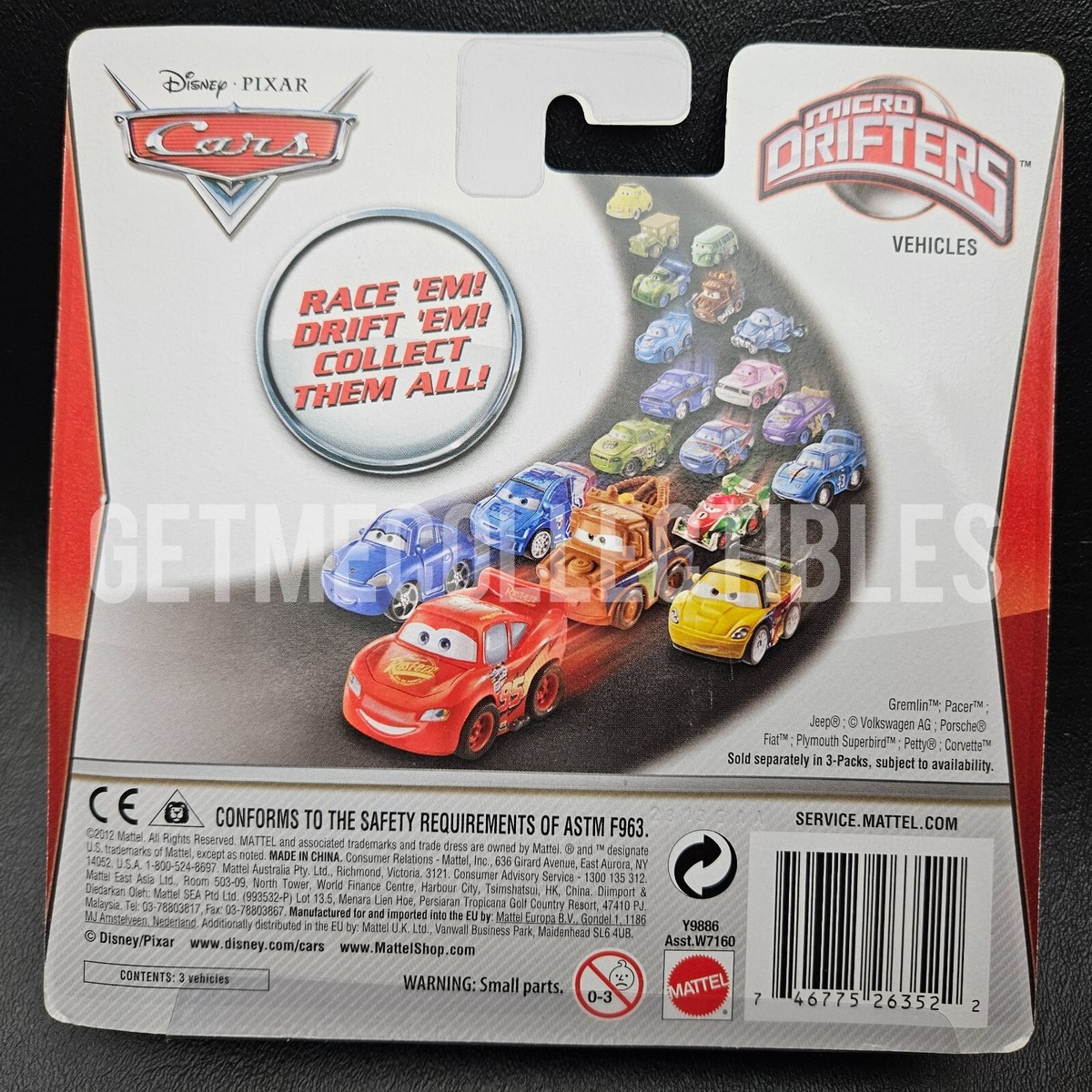 ★カーズ★マイクロドリフターズ★ 3 Disney Pixar Cars Micro Drifters Race Team Fillmore Ramone