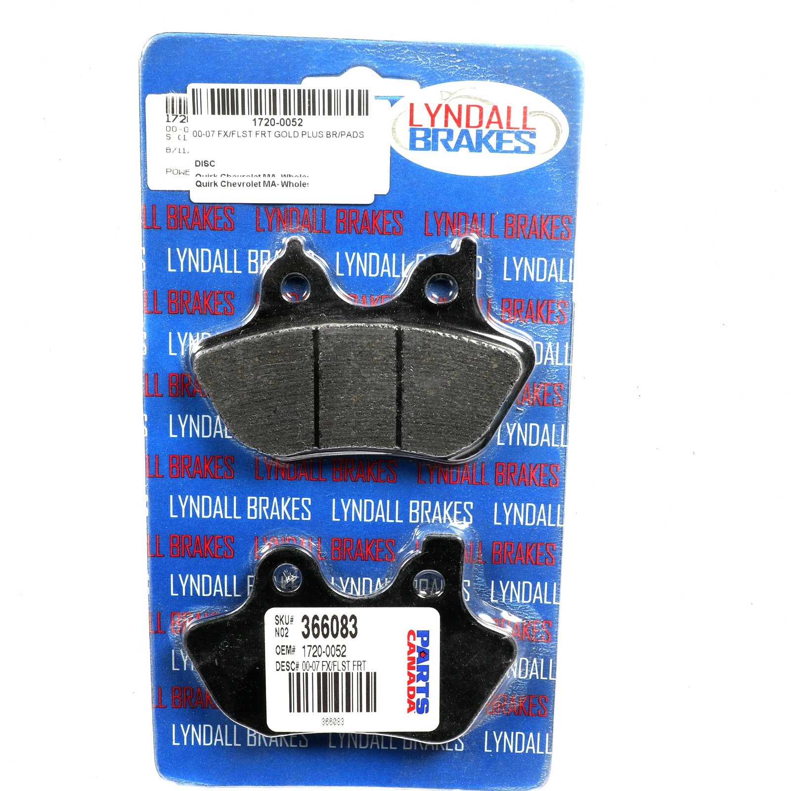 Pastillas de freno delanteras Lyndall Gold Plus para Harley Davidson (2000-2007) (N/P 1720-0052)