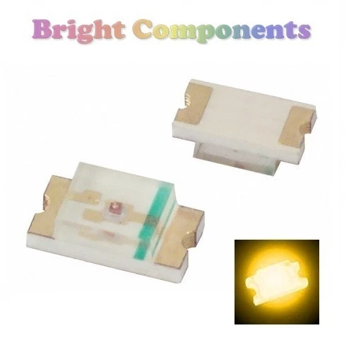 10 x 0805 Yellow LED (SMD) - Ultra Bright - UK Seller