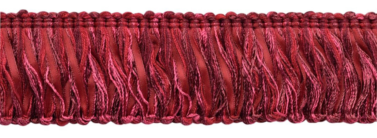 Maroon, Merlot Wine 2"" Satin Ribbon Loop Fringe [27 Yards]