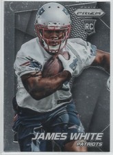2014 Panini Prizm Football #205 James White NEW ENGLAND PATRIOTS Rookie Card 9. rookie card picture