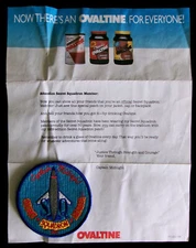Captain Midnight Secret Squadron Member 1989 Patch Ovaltine Giveaway Round 3.5"