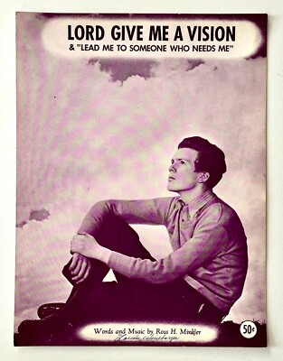 Lord Give Me Vision And Lead Someone Minkler 1943 Vintage Sheet Music Piano 