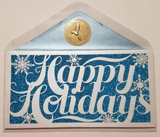 Papyrus 'Happy Holidays" Money Enclosure With Decorated Snowflakes