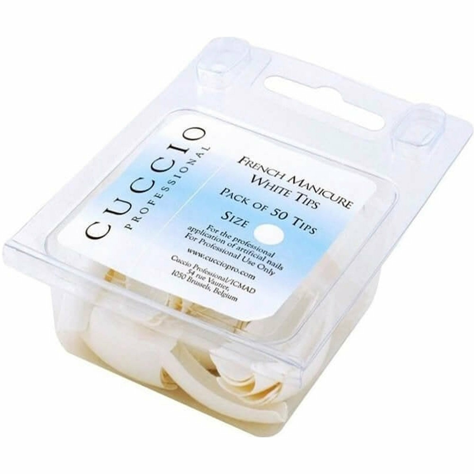 Cuccio Professional French Manicure White Tips Size 6 (50 Tips)
