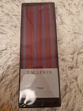 T.M.Lewin Cummerbund - dark red with blue - all silk