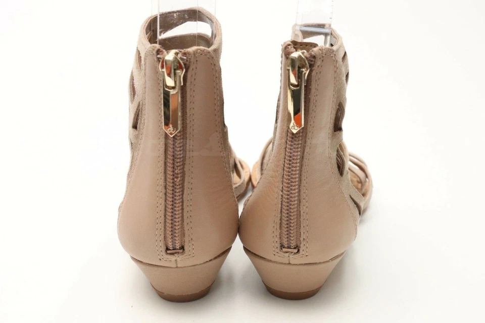 Womens SAM EDELMAN DANA Light Brown Suede Zip Ankle Strap Sandals Size 6 - Image 4 of 4
