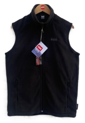 Mens Helly Hansen BLACK Daybreaker Fleece Vest $65, Size: S