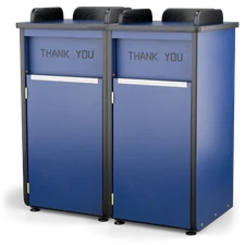 JustChair TRCPT-HPL-DBL-GR1 Trash Receptacle, 45" X 23-1/2" X 48", Double