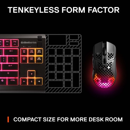 SteelSeries Apex 3 TKL RGB Gaming Keyboard - Tenkeyless - Water & Dust Resistant - Picture 7 of 7