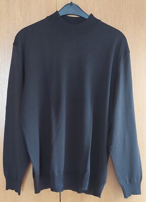 Canda Herren Pullover 50% Schurwolle C&A braun XL Stehkragen