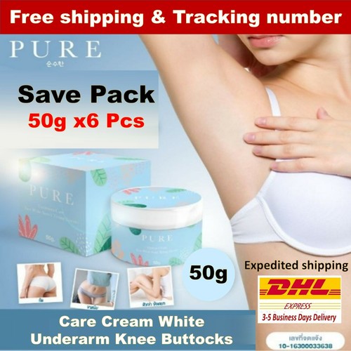 6x PURE UNDERARM Care Clear Armpit KNEE BUTTOCKS Deodorant Body Skin 50g