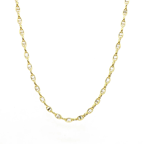 18K Yellow Gold Chain 19.7” Length - Marine Link - Anchor Link - Italian Design - Picture 3 of 10
