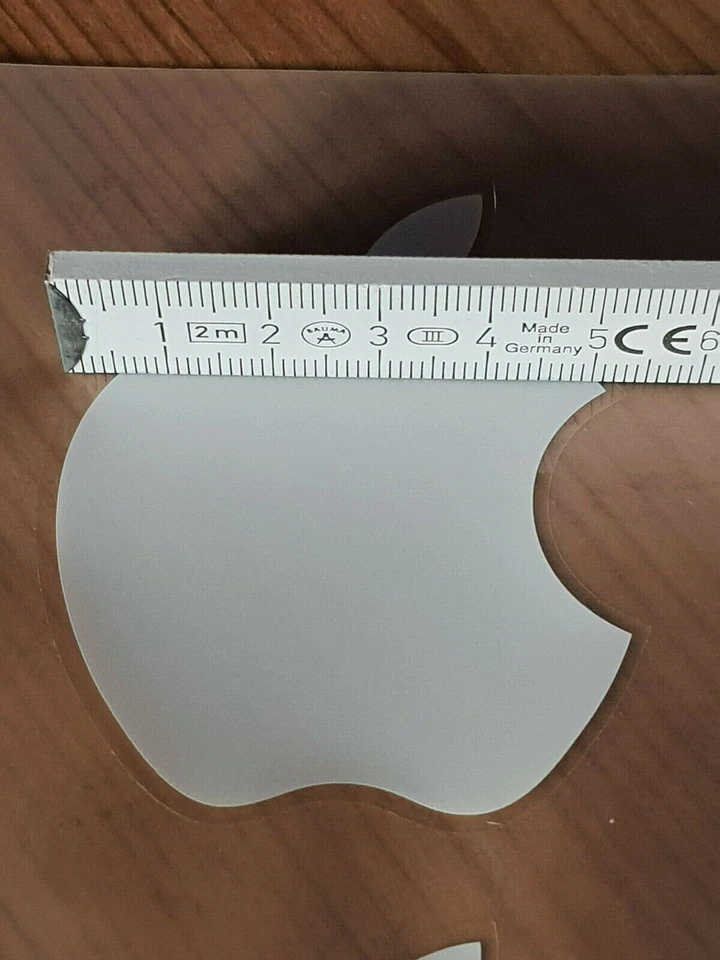 2 Stück Original Apple Logo Aufkleber iMac iPad Apfel groß ca.5x6cm Neu Sticker - Bild 2 von 3