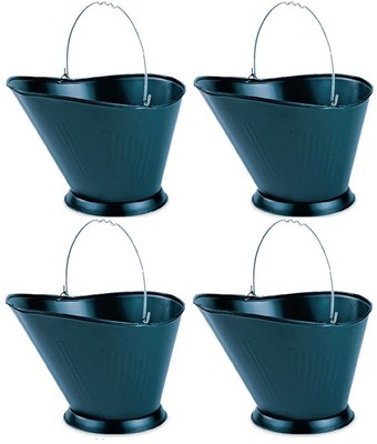 Panacea 15341 Black Metal Fireplace Coal Hot Ash Buckets - 4 Buckets