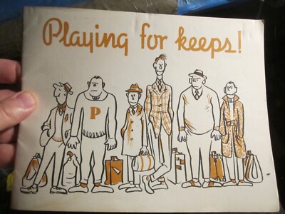 1943 U.S. NAVY ''PLAYING FOR KEEPS!'' BOOKLET AERONAUTICS TRAINING DIVISION- GWW
