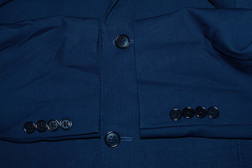 USA 48L 46L CURRENT CANALI 1934 Men's Blue Travel Water Resistant Sports Coat - Picture 11 of 15