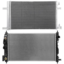 For 2011-2016 Buick Regal LaCrosse Aluminum Radiator & AC Condenser Cooling Kit