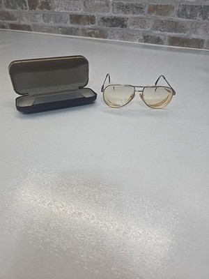 Vintage UNIVIS  Aviator Eyeglasses Pew Winter  w/ Case Made In Japan **READ**