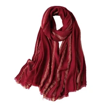 Women Gradient Scarf Stripe Long Shawls and Wraps Lightweight Solid Pashmina ...