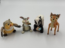 Disney Store Bambi Figure Lot Thumper Flower Owl Vintage PVC Toys