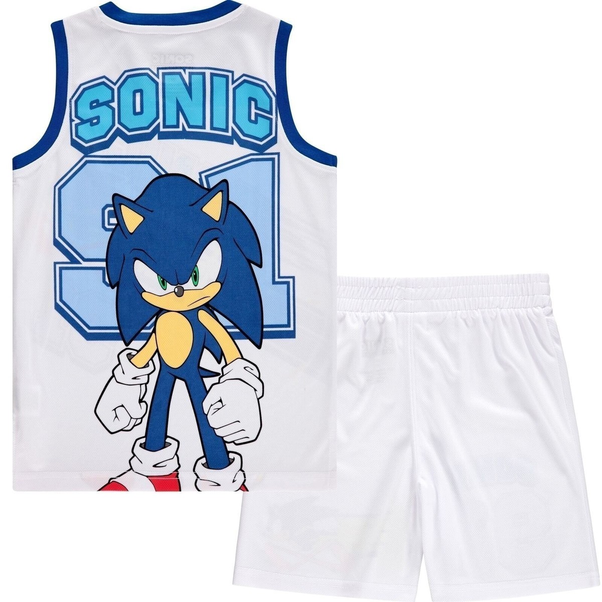 Set Sportivo Sonic The Hedgehog Per Ragazzi - Maglia E Pantaloncini Basket Blu, Costume A Tema - Foto 3