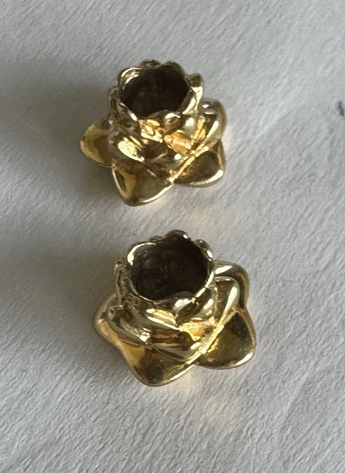 Trollbeads Lotus 750 Gold TAUBE-00067 ~ neuwertig ~ selten & edel - Bild 4 von 4