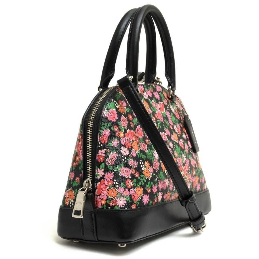COACH Leather Satchel Handbag Sierra Posy Cluster Floral Shoulder 25 x 18cm - Image 3 of 4