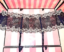 Victorias Secret Vintage Garter Belt Victorian Lace Beaded XS/S Beautiful