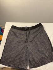 George Mens Swim Trunks Black Size l 36/38 With Drawstring Waist