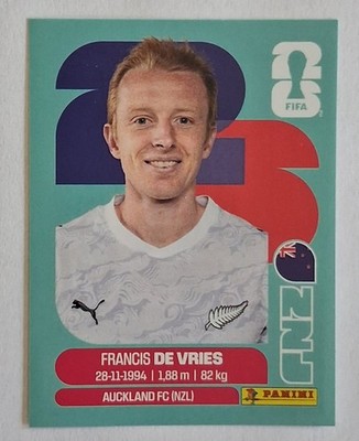 Panini Sticker FIFA World Cup 2026 Francis de Vries Neuseeland