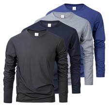 Men's Long Sleeve Performance Shirt Quick Dry Moisture Wicking Active Tee