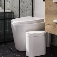 Bathroom Motion Sensor Trash can 2.5 Gallon Automatic Garbage Can, 9.5L Slim ...