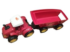 Dickie Toys Traktor mit Anhänger Rot Spielzeugauto Kinderfahrzeug