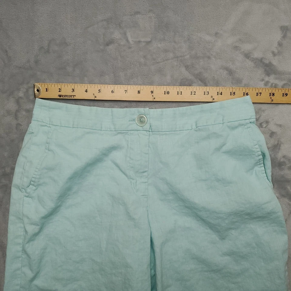 Pantalones Cortos Westbound Mujer 12 Bermudas Chinas Mezcla Lino Verde Aire Libre Verano Comodidad Foto 4 de 4