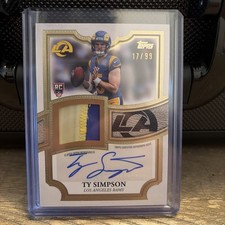 2026 Topps Flagship Ty Simpson Player-Worn Patch Auto Rookie /99 RPA!🔥🔥🔥