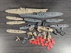 1987 Vintage Torpedo Run Floor Wars Game Parts Lot Milton Bradley MB Ships Subs