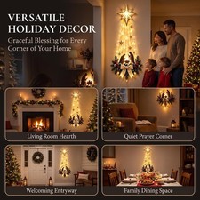 Angel Blessing Wall Light Starglow Cascading Christmas Glowing Stars Angel Light — image 4