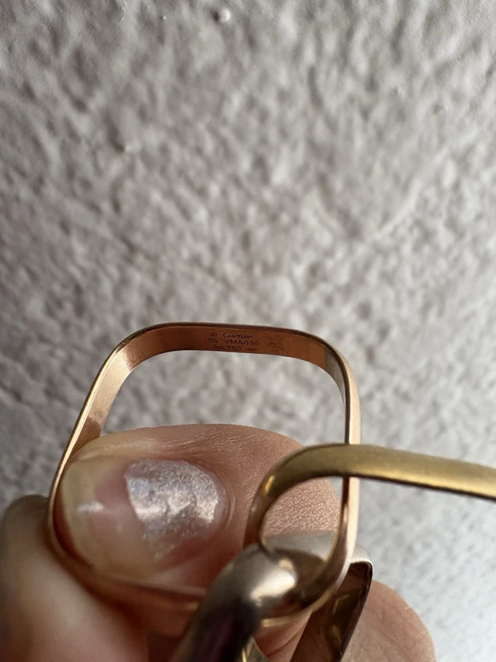 Anillo Cartier Trinidad Oro Blanco 18k Oro Rosa Oro Amarillo Talla 55 Foto 4 de 4